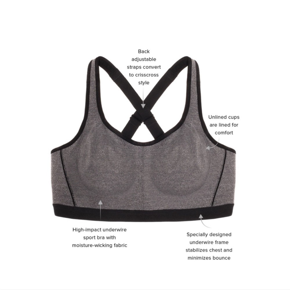 WACOAL Nordstrom Brandi High Impact‎ Underwire Sports Bra in Turquoise Teal 40DD - Picture 10 of 11